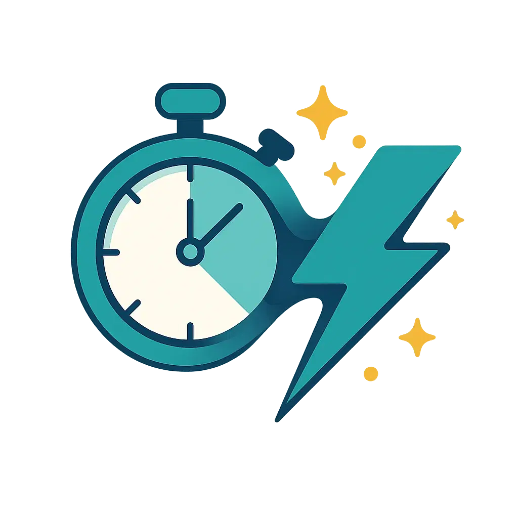 Badge highlighting instant cash advance delivery speed